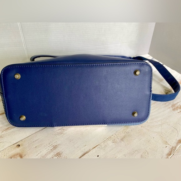 POMELO BEST Neapolitan handbag PU leather shoulder bag crossbody blue purse EUC - Picture 11 of 16